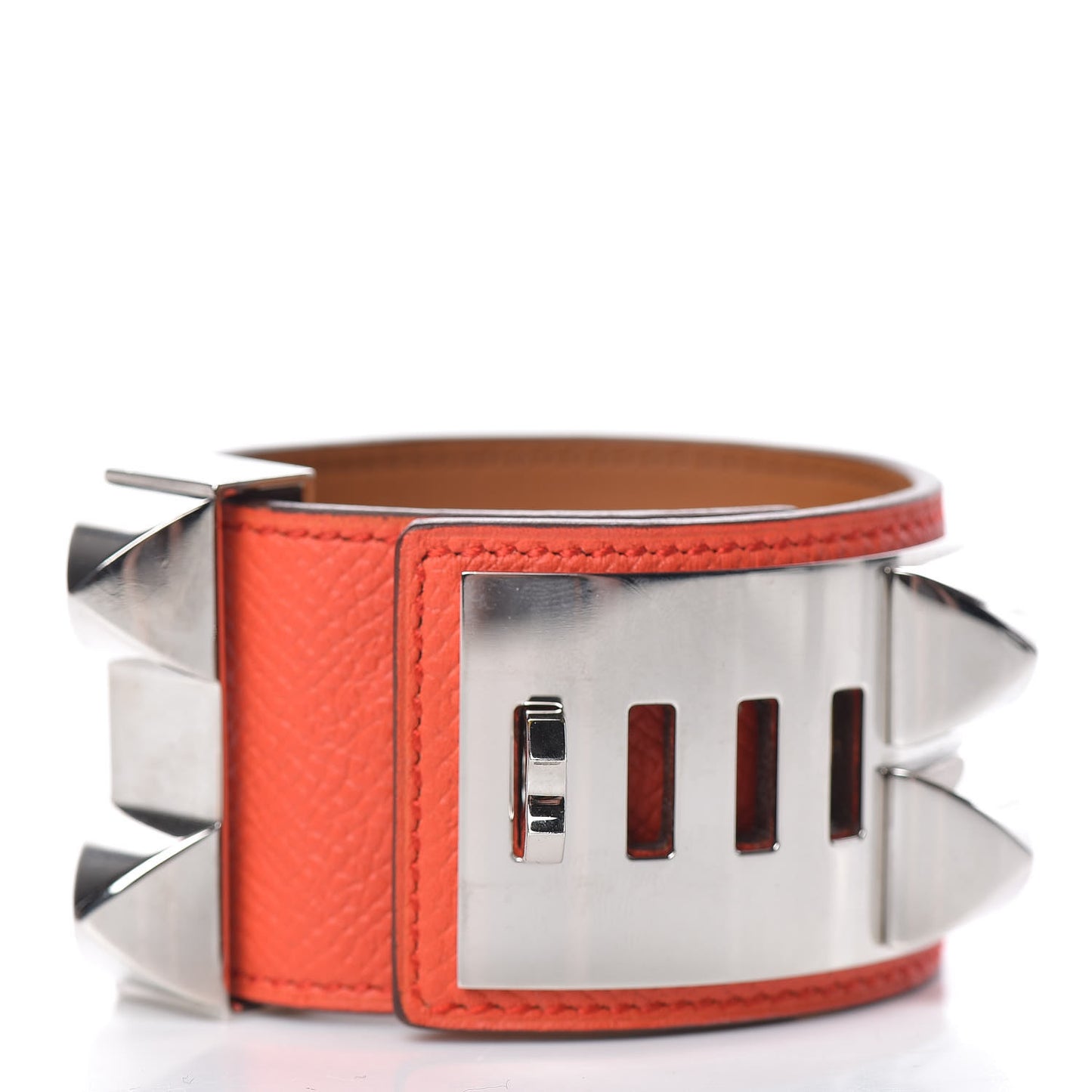 Epsom Collier de Chien CDC Bracelet S Orange Poppy