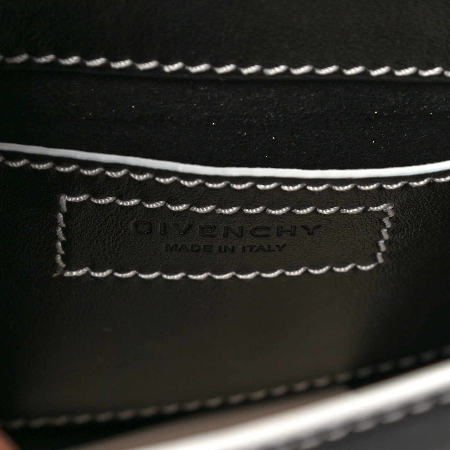 Calfskin Mini Infinity Saddle Bag Black White