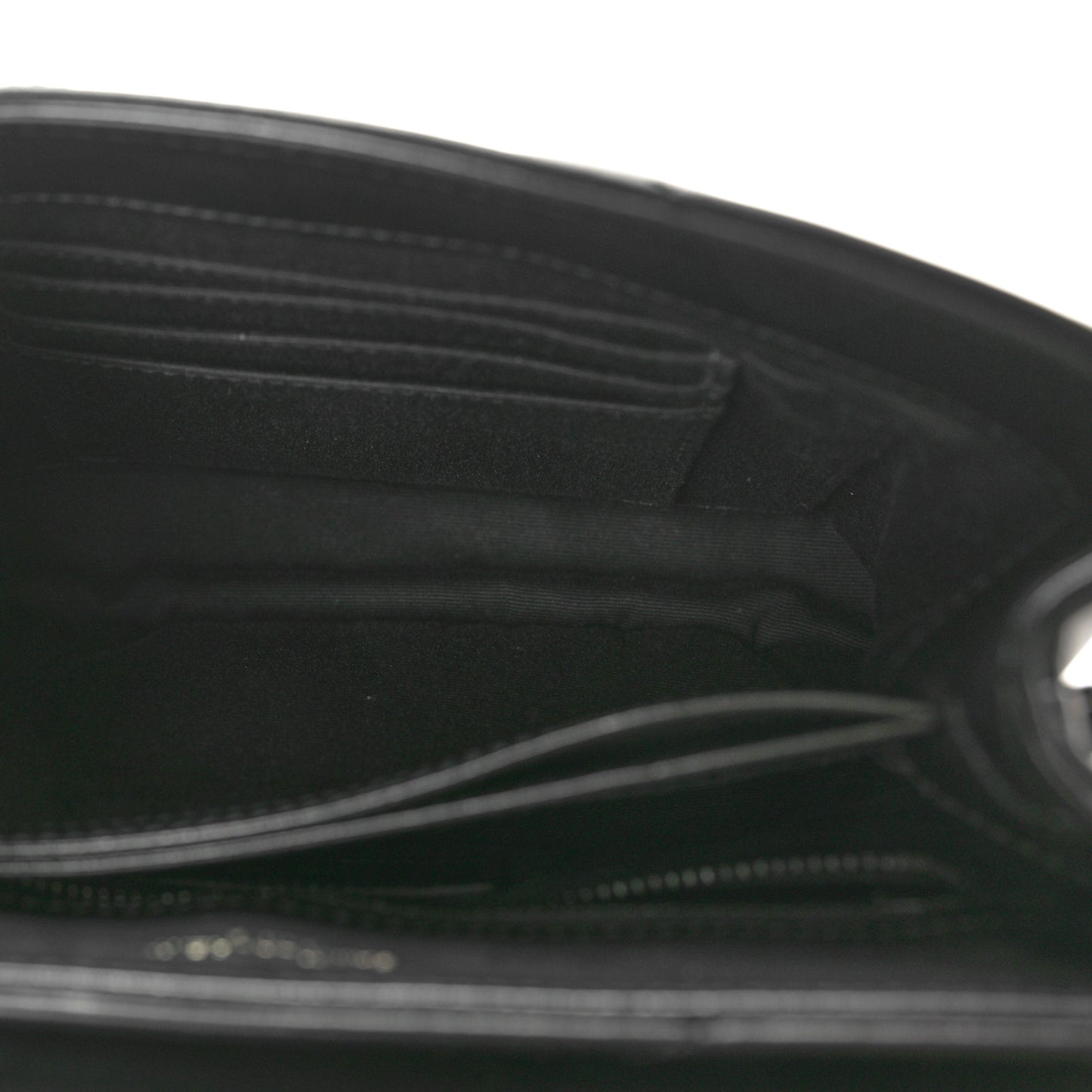 Calfskin Y Quilted Monogram Monochrome Toy Loulou Crossbody Bag Black