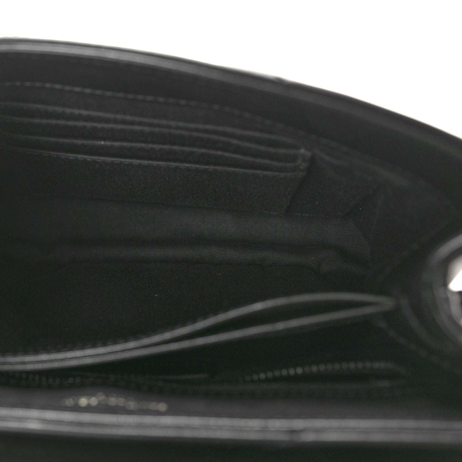 Saint Laurent Calfskin Y Quilted Monogram Monochrome Toy Loulou Crossbody Bag Black 6 of 10