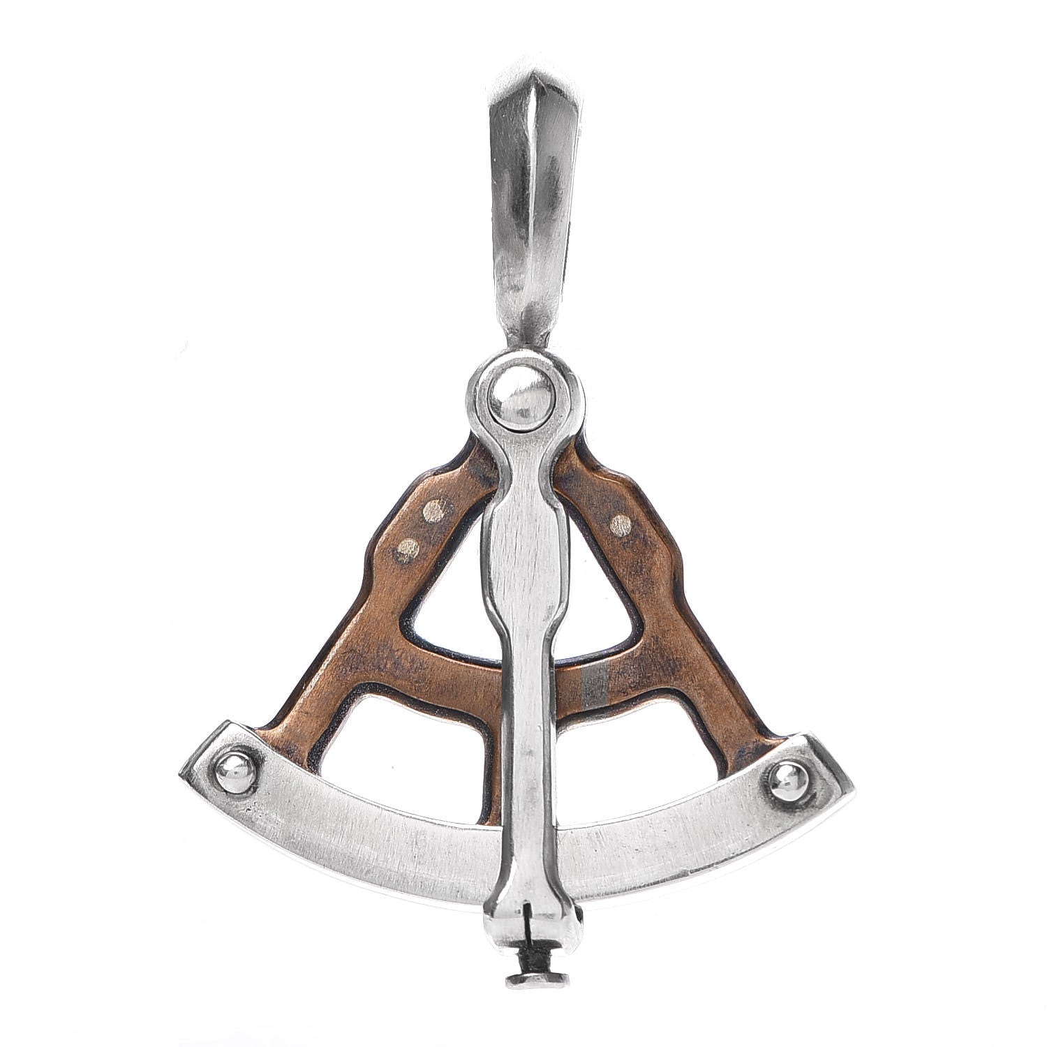 David Yurman Sterling Silver Bronze Maritime Sexton Amulet Pendant 1 of 3