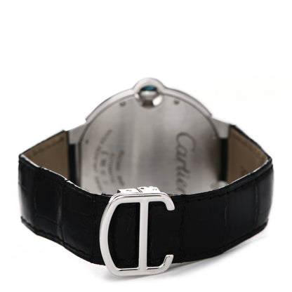 Cartier 18K White Gold Alligator Diamond Pave Bezel 42mm Ballon Bleu De Cartier Automatic Watch 3 of 7