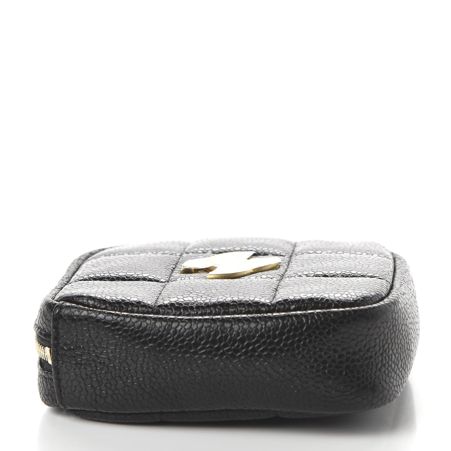 Caviar Quilted Coin Purse Belt Bag Black
