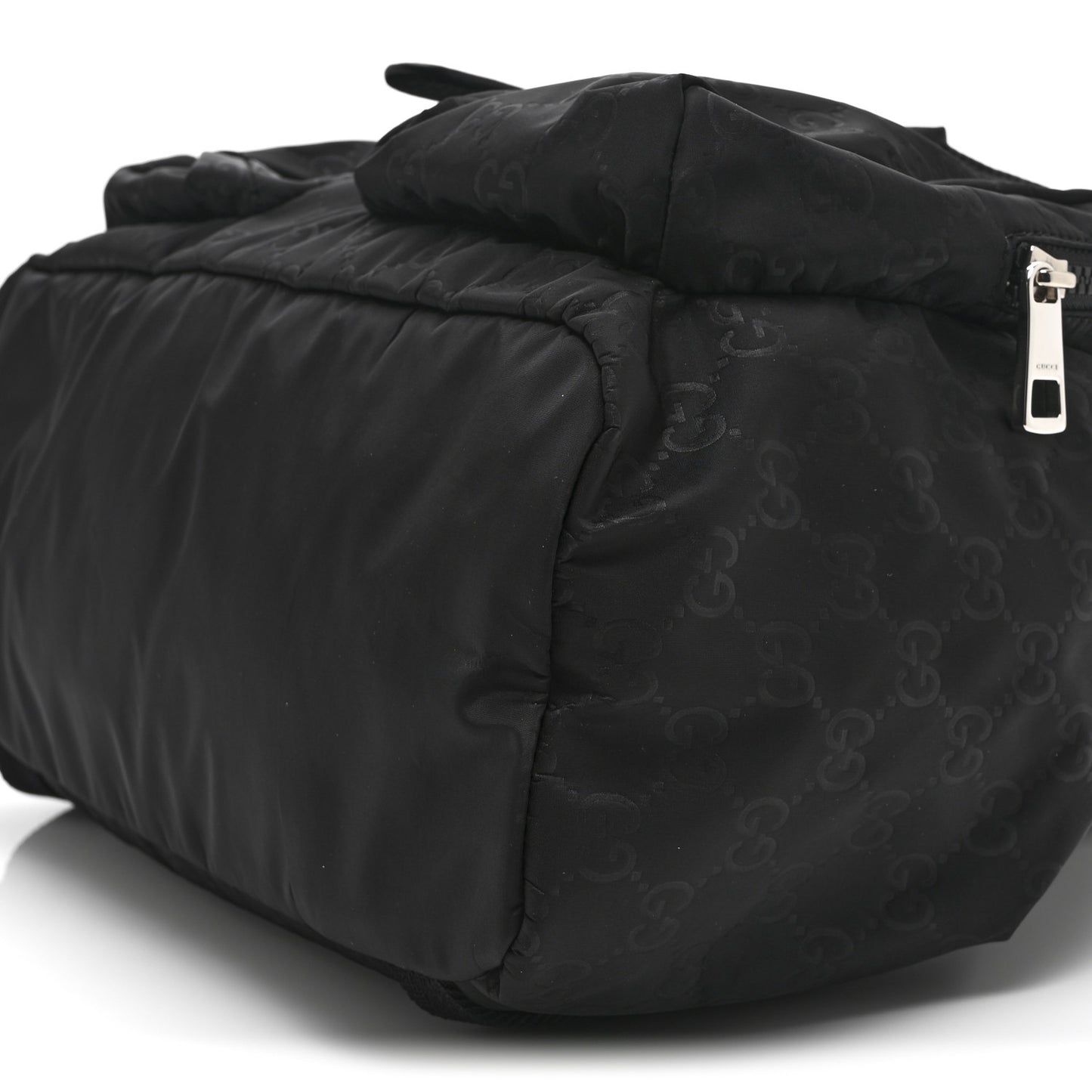Nylon Monogram Medium Light Single Buckle Backpack Black