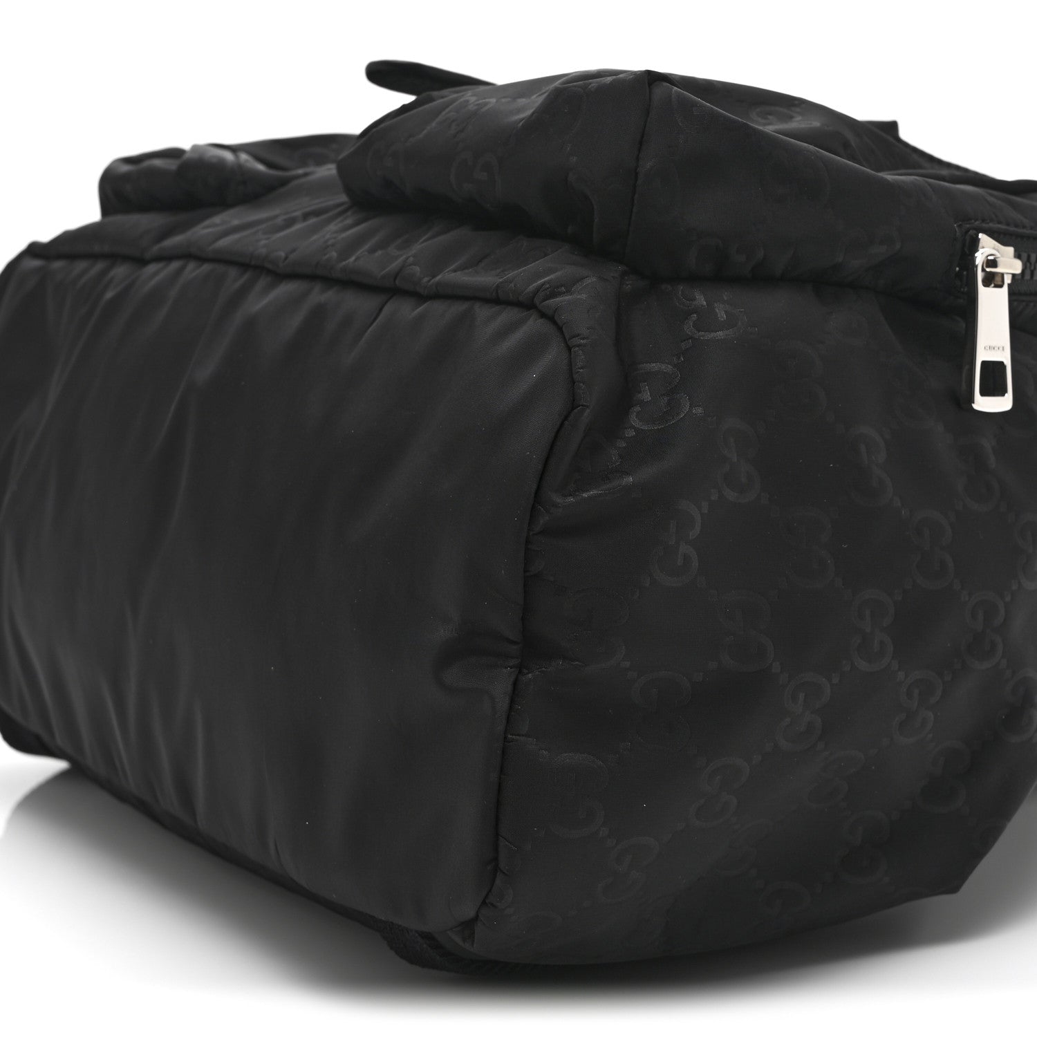 Gucci Nylon Monogram Medium Light Single Buckle Backpack Black 10 of 10
