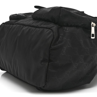 Gucci Nylon Monogram Medium Light Single Buckle Backpack Black 10 of 10