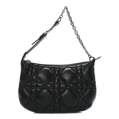 Christian Dior Calfskin Macrocannage Mini Dior Caro Tulip Bag Black 1 of 9