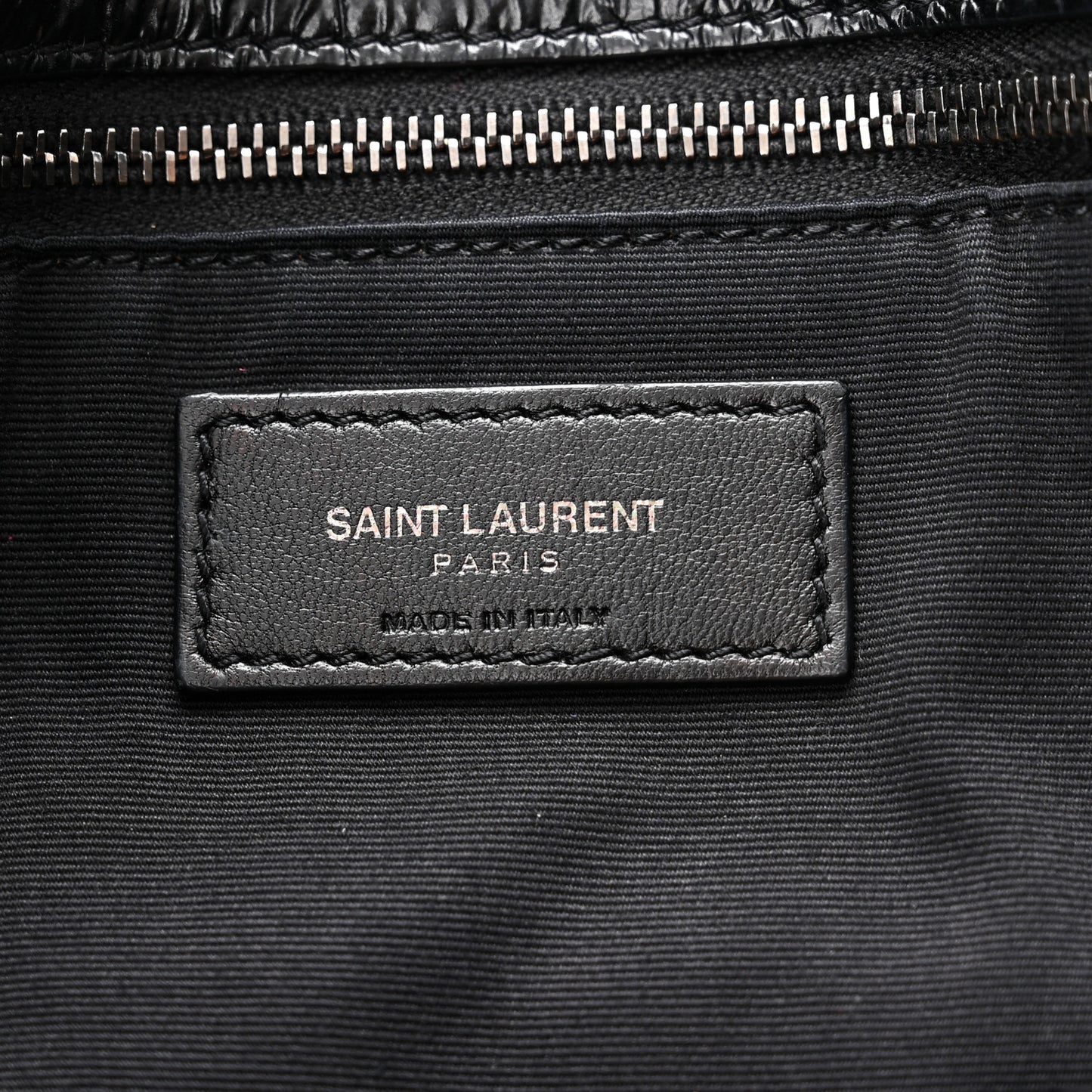Crinkled Calfskin Matelasse Monogram Medium Niki Chain Satchel Black