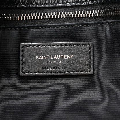 Saint Laurent Crinkled Calfskin Matelasse Monogram Medium Niki Chain Satchel Black 5 of 9