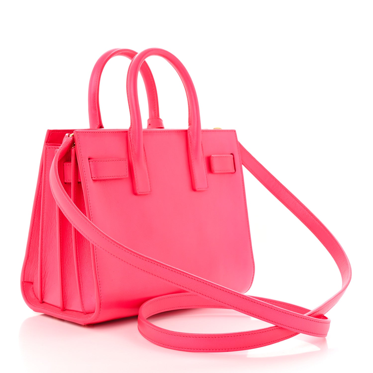 Saint Laurent Calfskin Nano Sac De Jour Lipstick Fuchsia 3 of 11