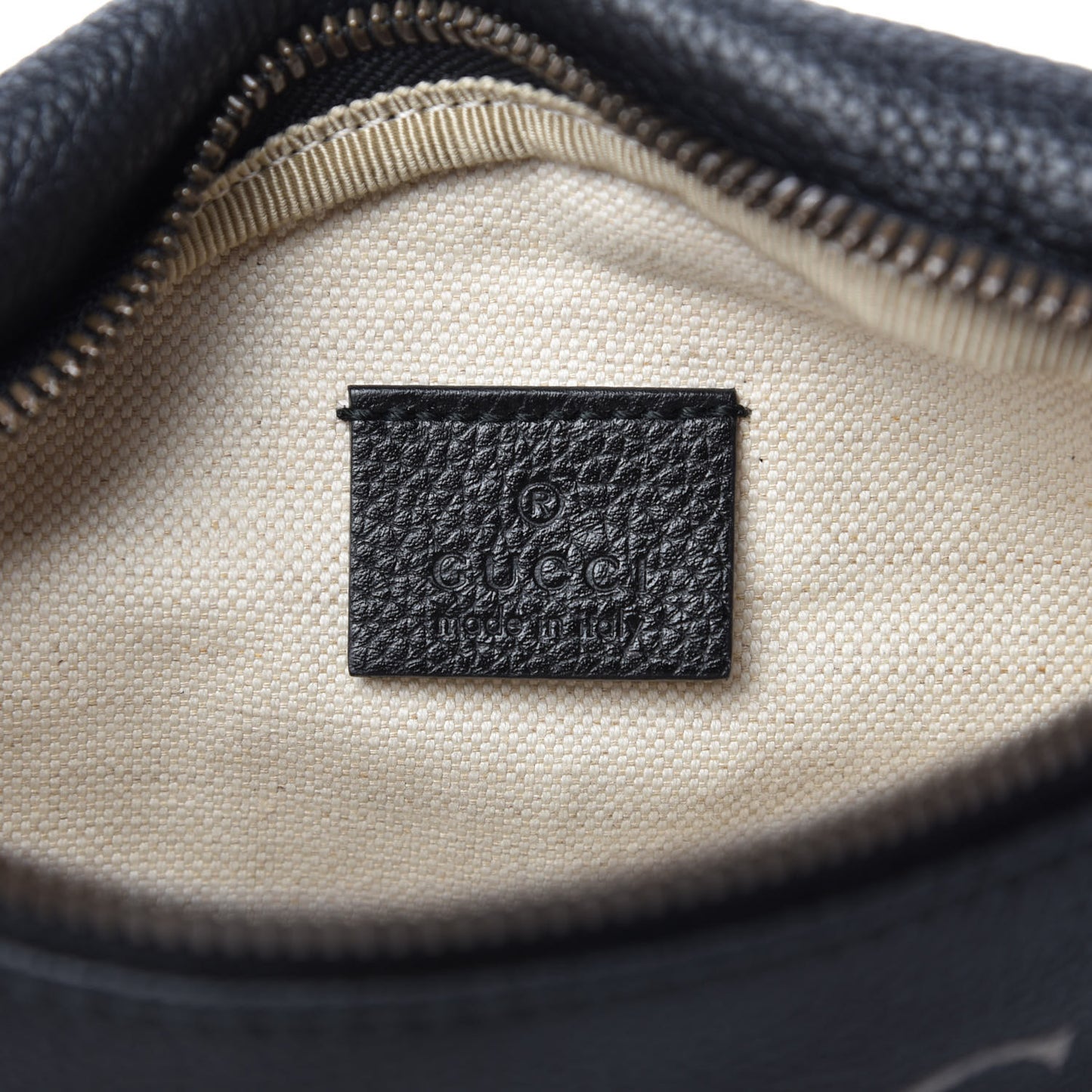 Grained Calfskin Small Logo Belt Bag Black