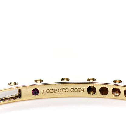 Roberto Coin 18K Yellow White Gold Diamond Pois Moi Chiodo Cuff Bracelet 4 of 5