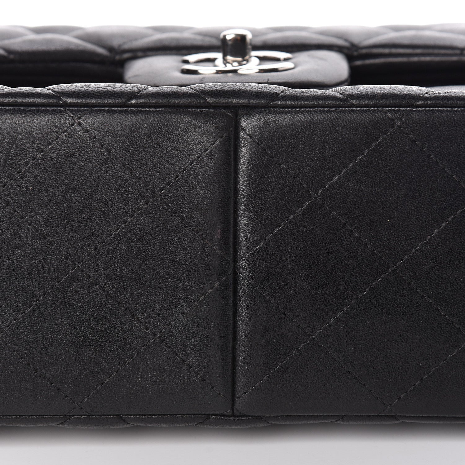 Chanel Lambskin Quilted Jumbo Double Flap Black 22 of 26