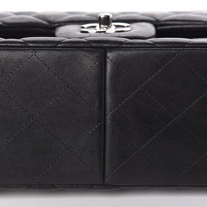 Chanel Lambskin Quilted Jumbo Double Flap Black 22 of 26
