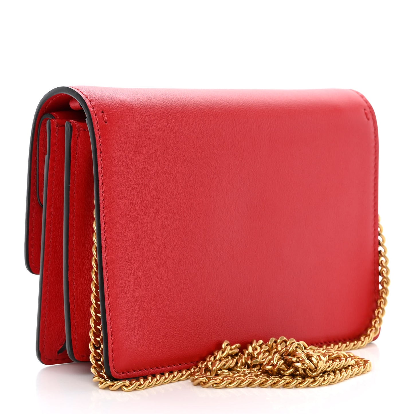 Smooth Calfskin Mini VRing Crossbody Bag Rouge Pur