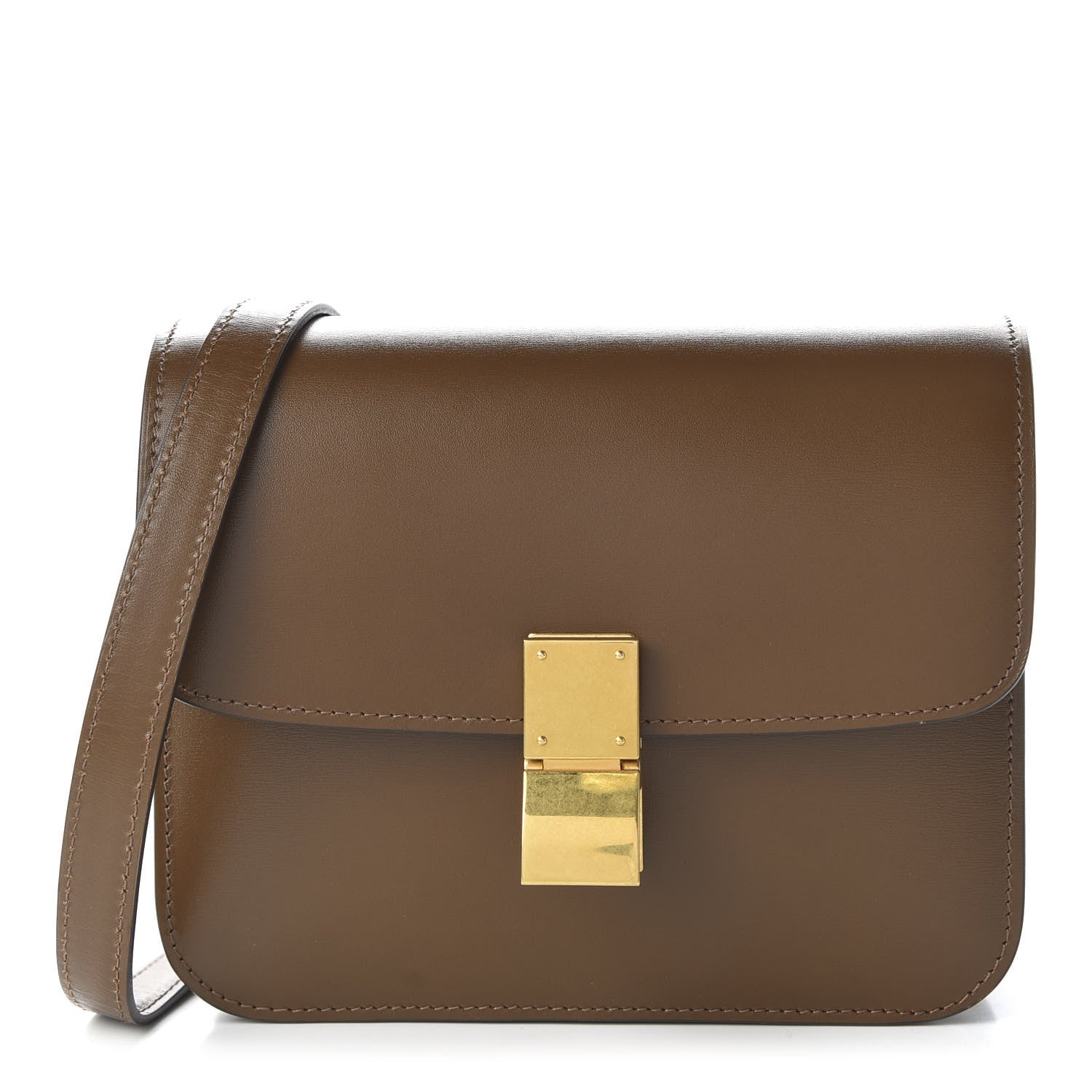 Celine Box Calfskin Teen Classic Box Flap Bag Camel 1 of 10