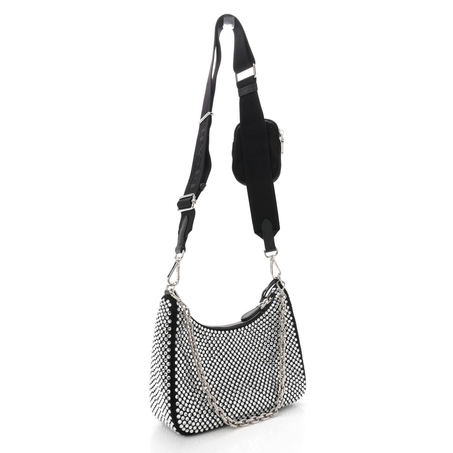 Satin Crystal Re-Edition 2005 Shoulder Bag Cristal