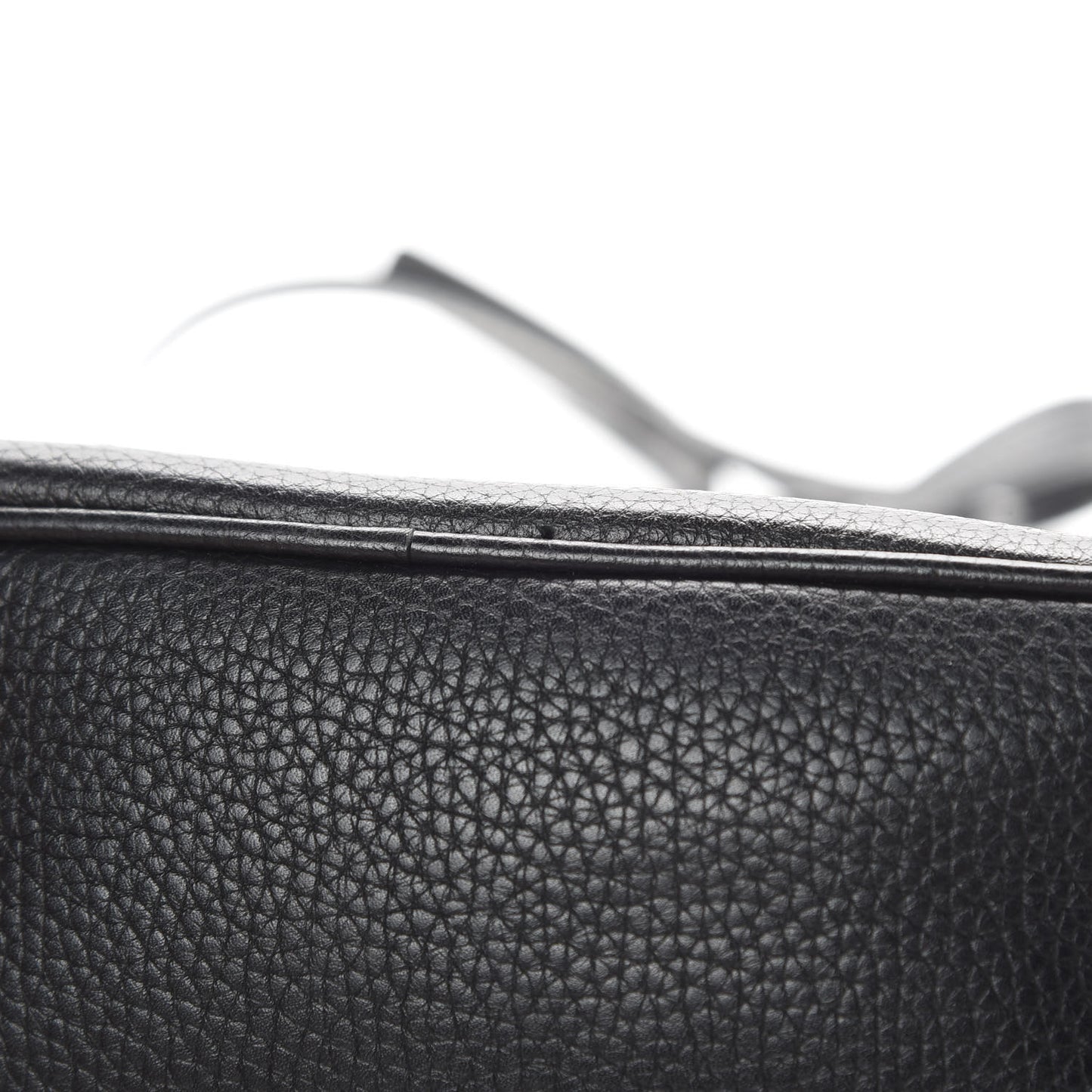 Pebbled Calfskin Small Soho Disco Bag Black