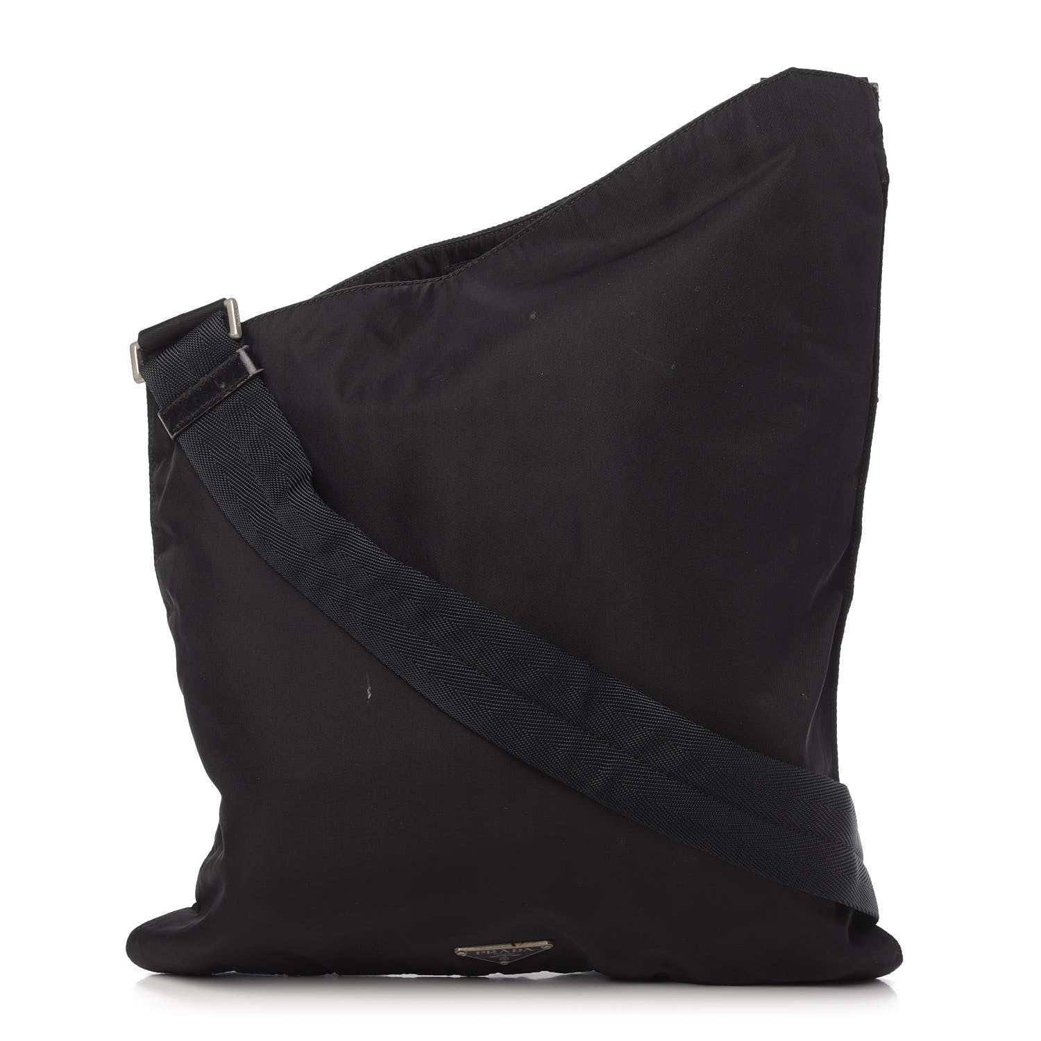 Prada Nylon Flat Messenger Bag Black 1 of 9