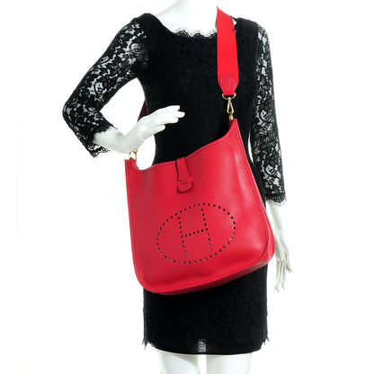 Hermes Courchevel Evelyne GM Rouge Vif 2 of 20