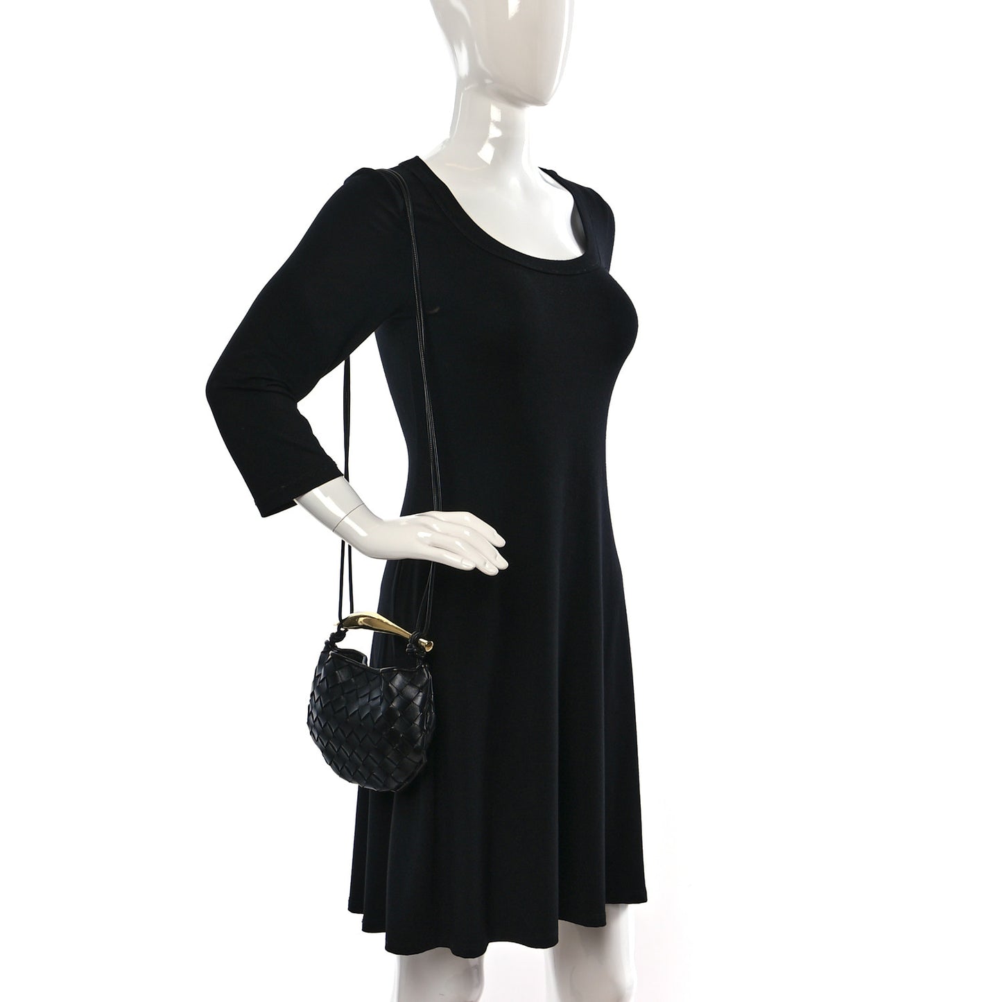 Nappa Intrecciato Mini Sardine Bag Black
