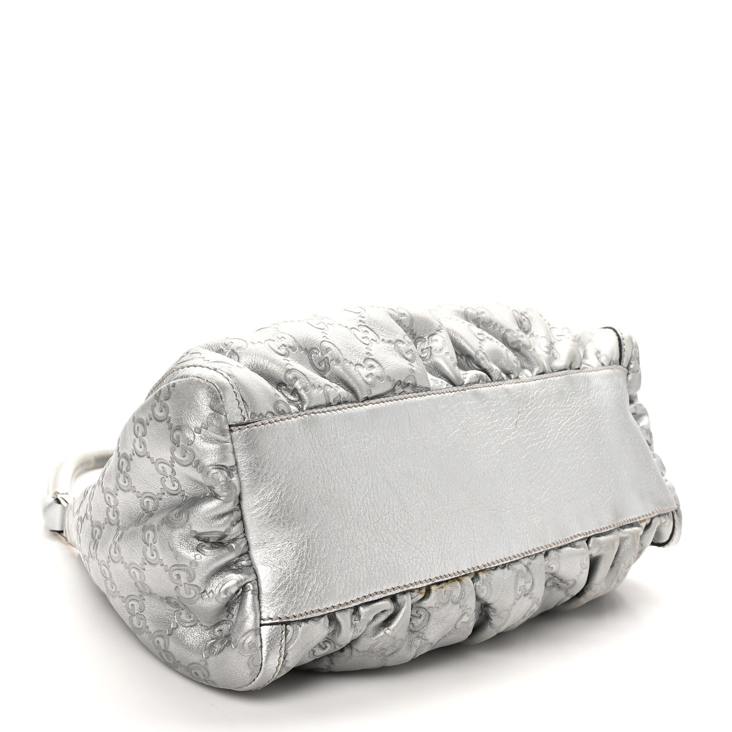 Gucci Metallic Guccissima Medium D Gold Hobo Silver 4 of 12