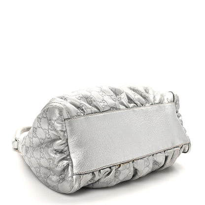 Gucci Metallic Guccissima Medium D Gold Hobo Silver 4 of 12