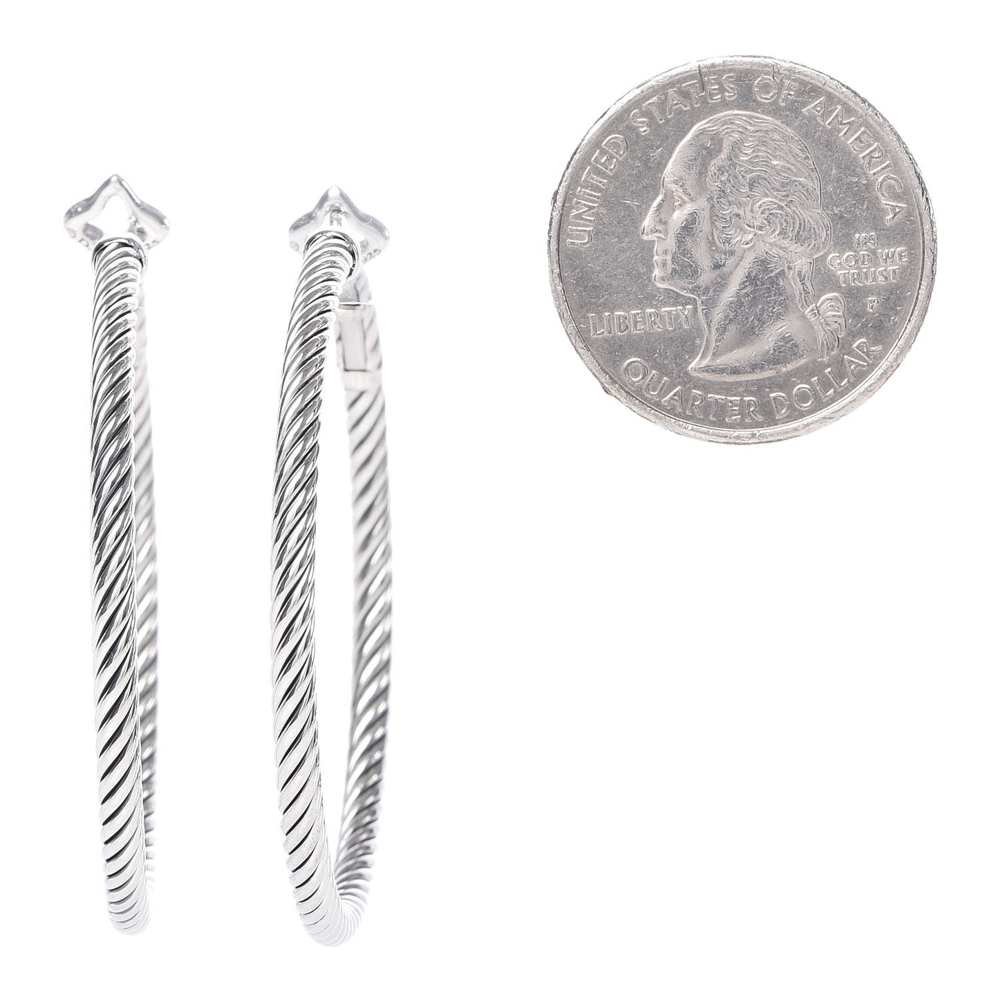 Sterling Silver Medium Cable Classics Hoop Earrings