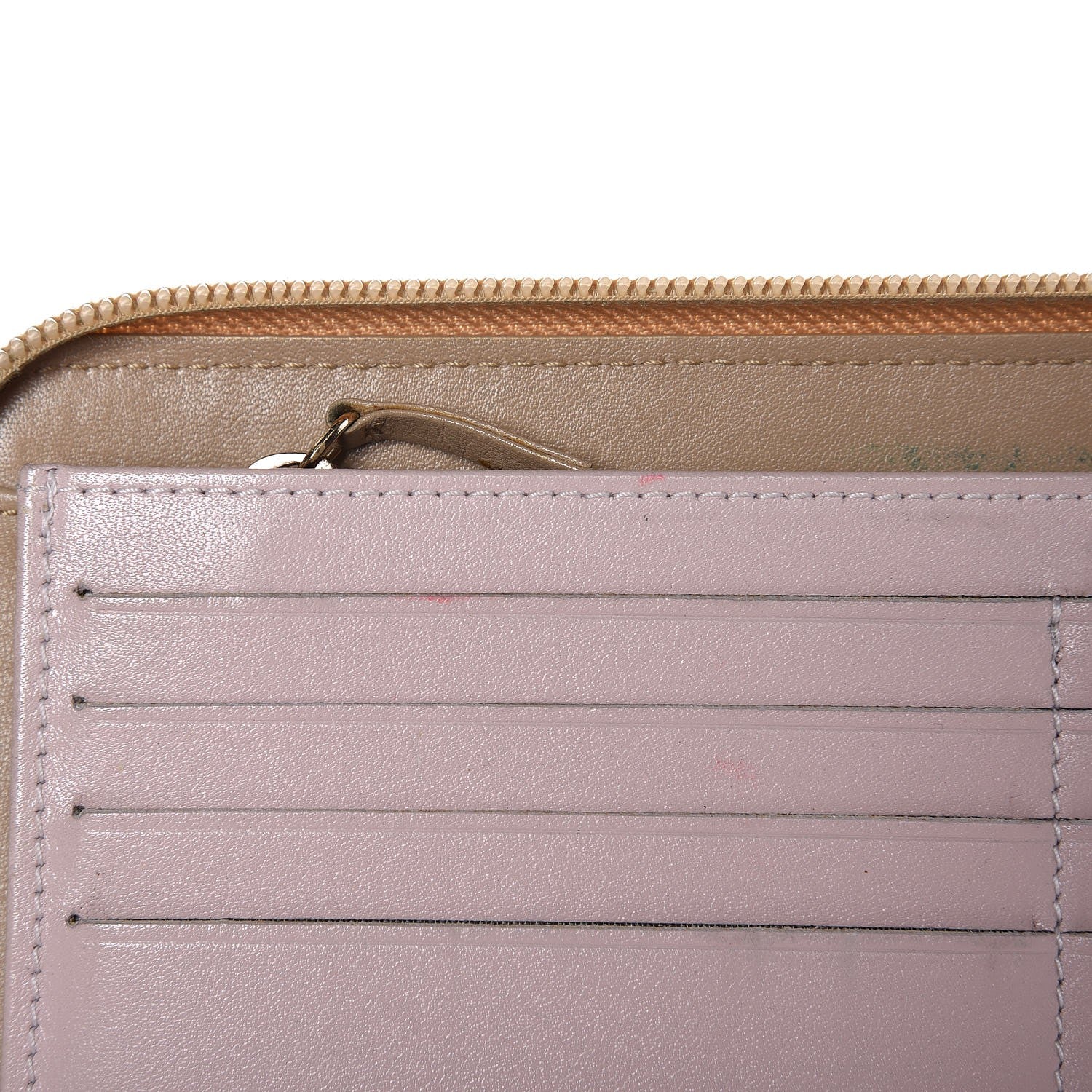 Chanel Metallic Aged Calfskin Quilted Palette Large Zip Around Organizer Wallet Gold 10 of 19