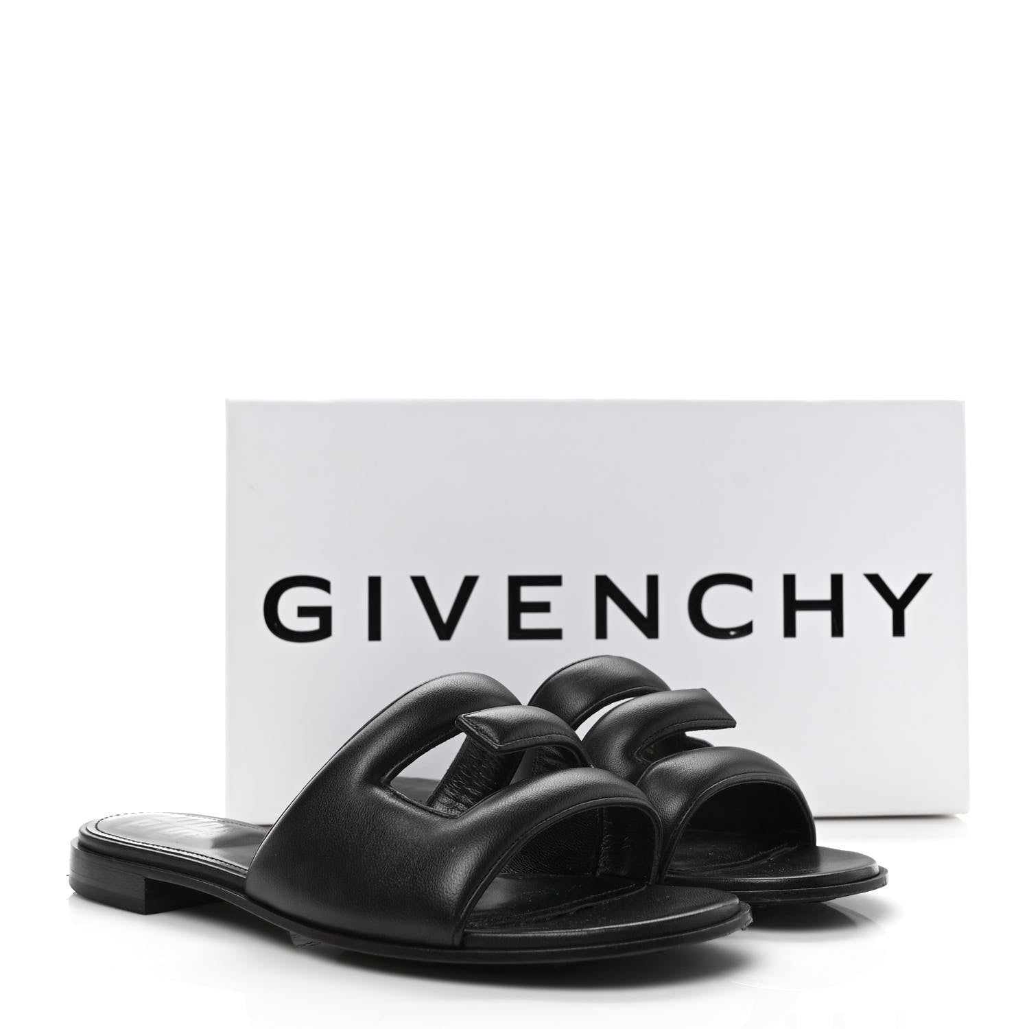 Givenchy Nappa G Flat Sandals 38.5 Black 10 of 10