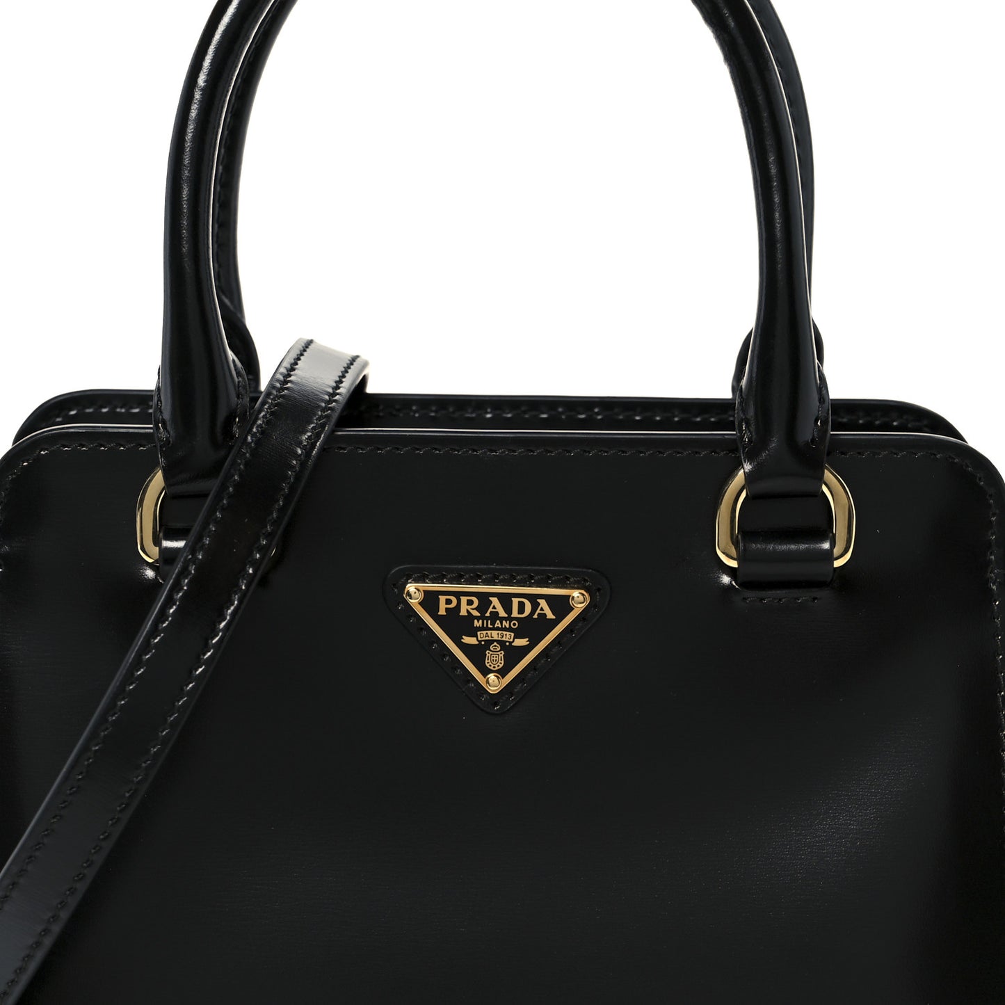 Brushed Calfskin Mini Zippered Crossbody Tote Black