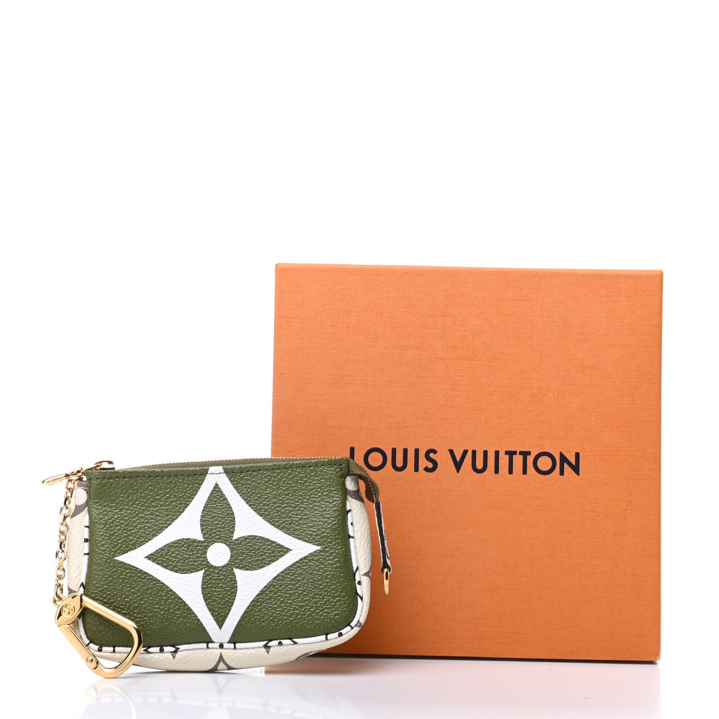 Monogram Giant Micro Pochette Accessories Kaki White