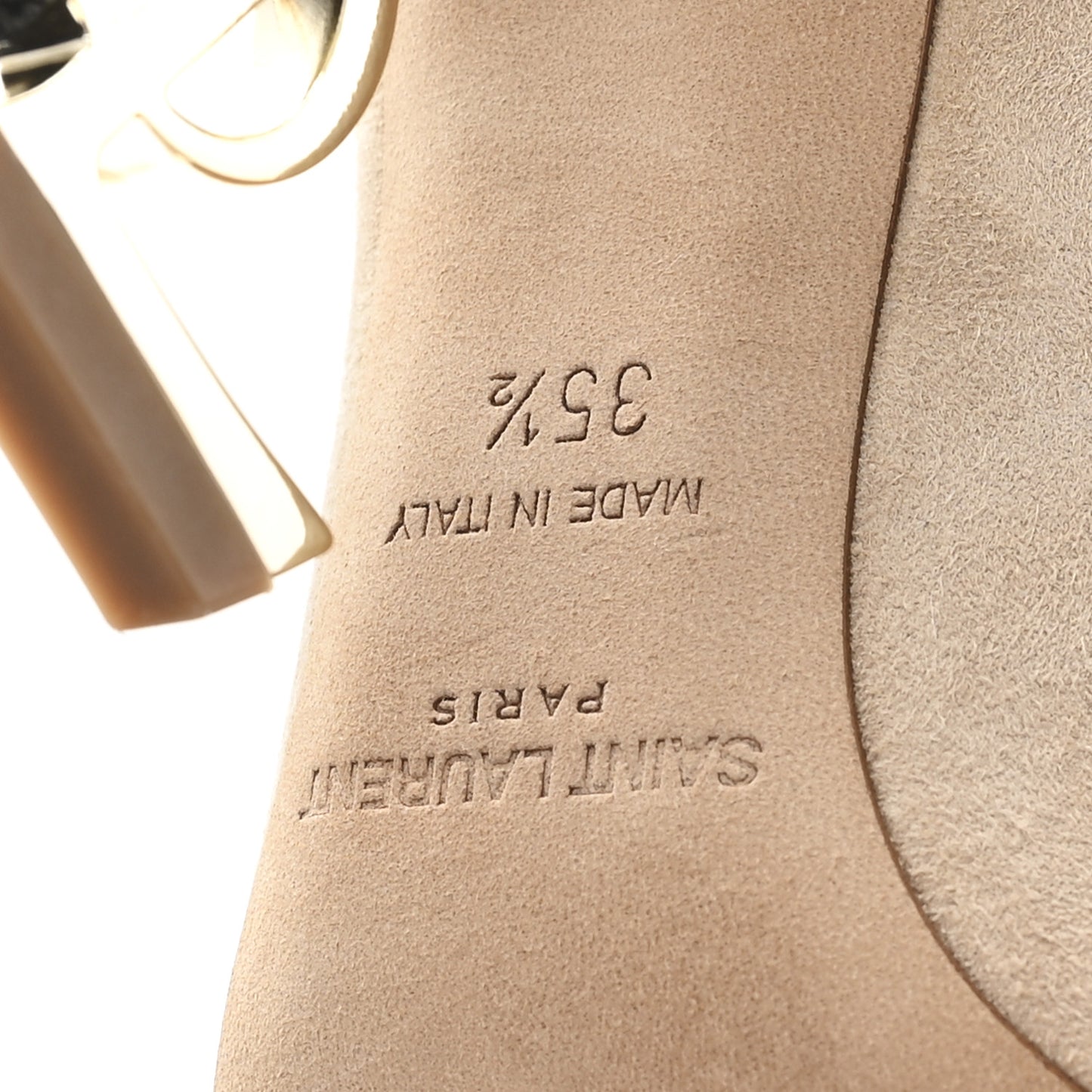 Suede Calfskin Opyum 110 Pumps 35.5 Misia Gold