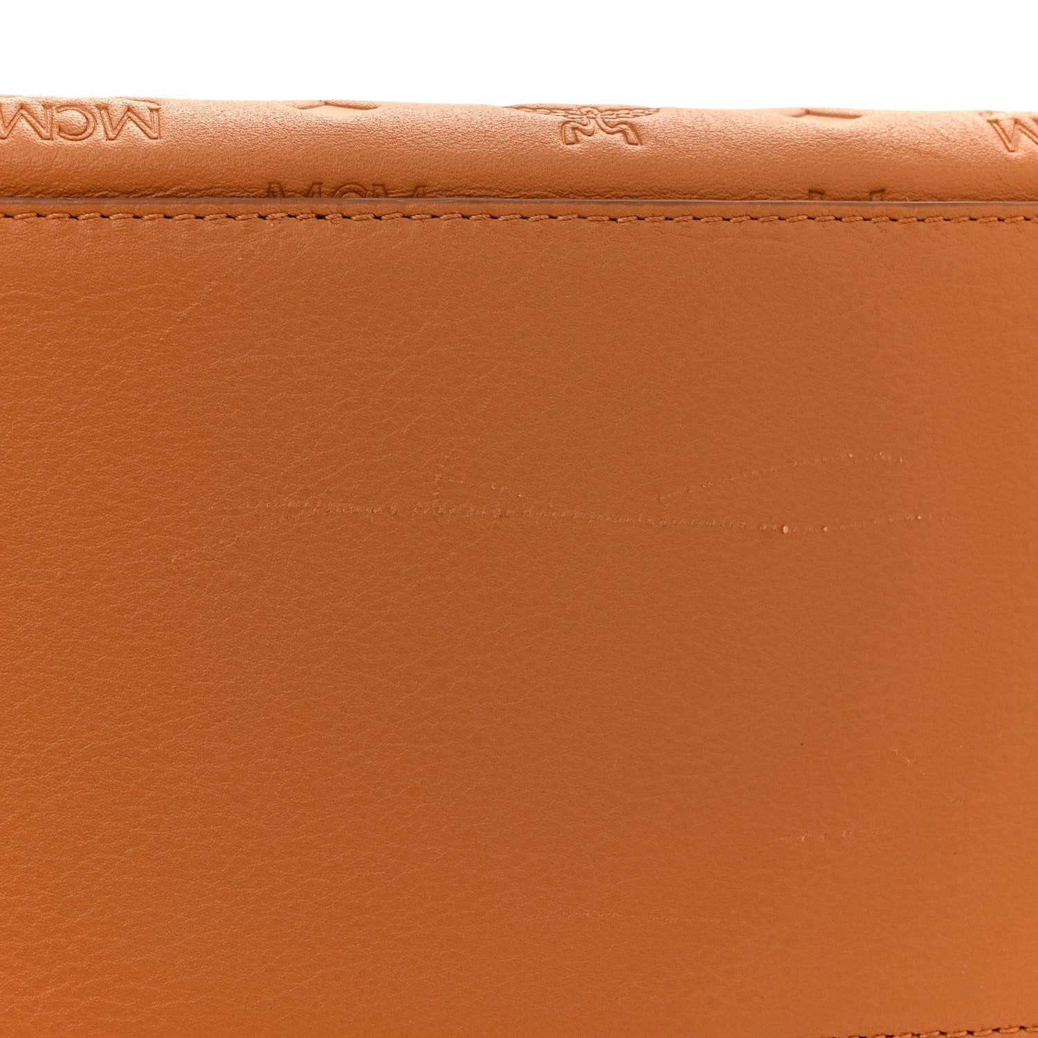 MCM Calfskin Ottomar Monogram Medium Essential Tote Cognac 12 of 14