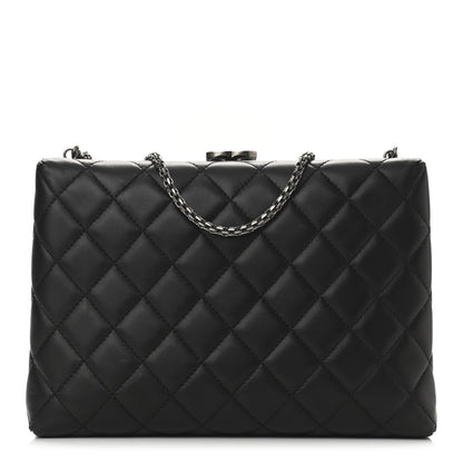 Chanel Lambskin Quilted Kisslock Minaudiere Black 1 of 11