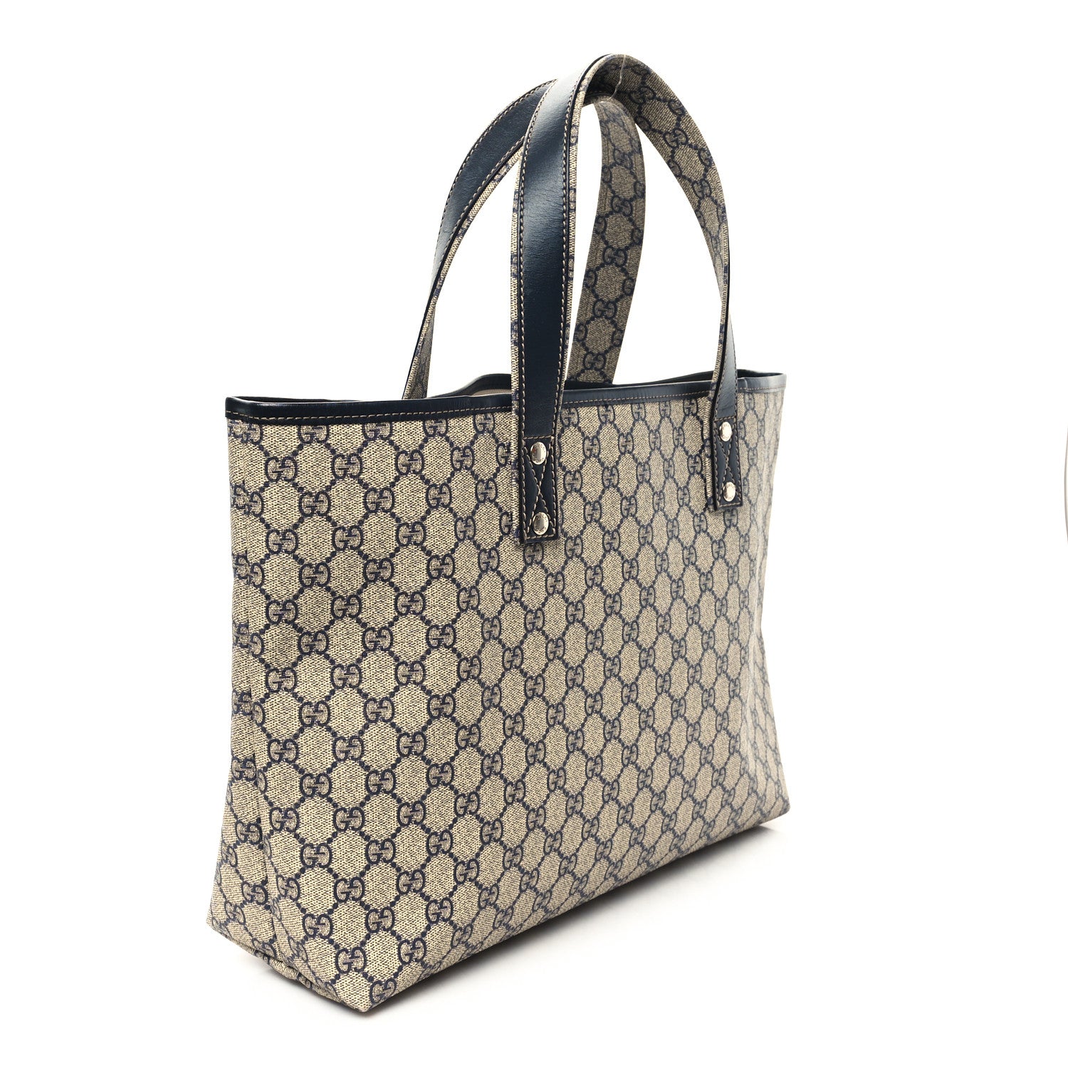Gucci GG Plus Monogram Medium Signature Web Loop Tote Navy 3 of 11