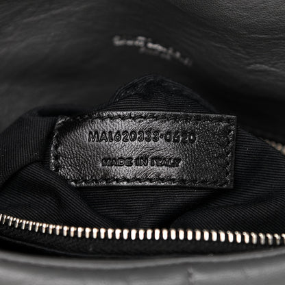 Saint Laurent Lambskin Quilted Toy Loulou Puffer Monogram Chain Satchel Storm 14 of 21