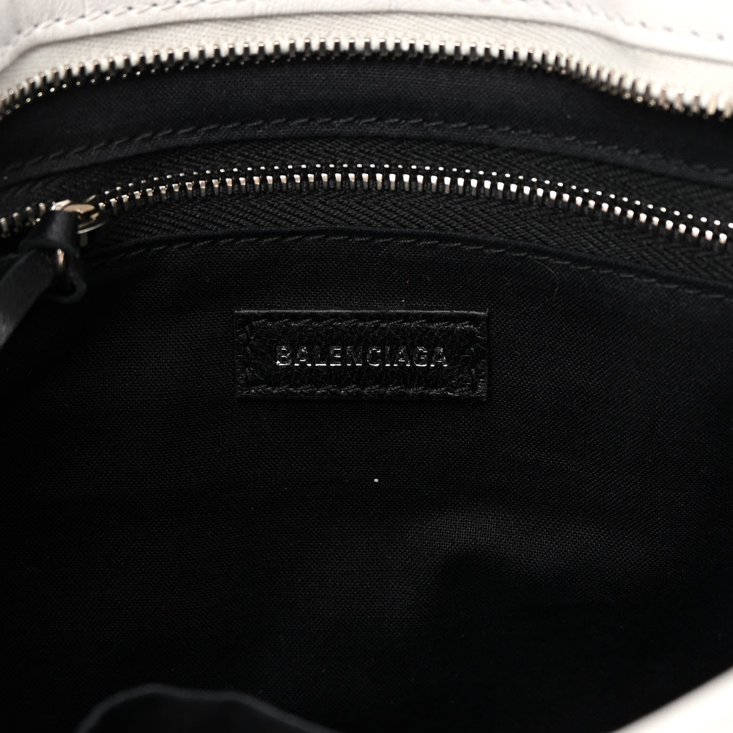 Balenciaga Matte Supple Lambskin Crocodile Embossed Classic Silver Hardware S City White 6 of 15