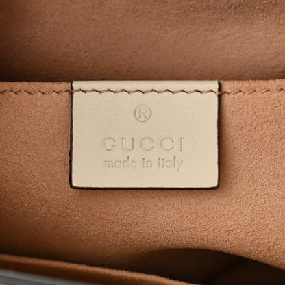 Gucci GG Supreme Monogram Moon Calfskin Small Padlock Tote Beige Ebony Mystic White 5 of 10