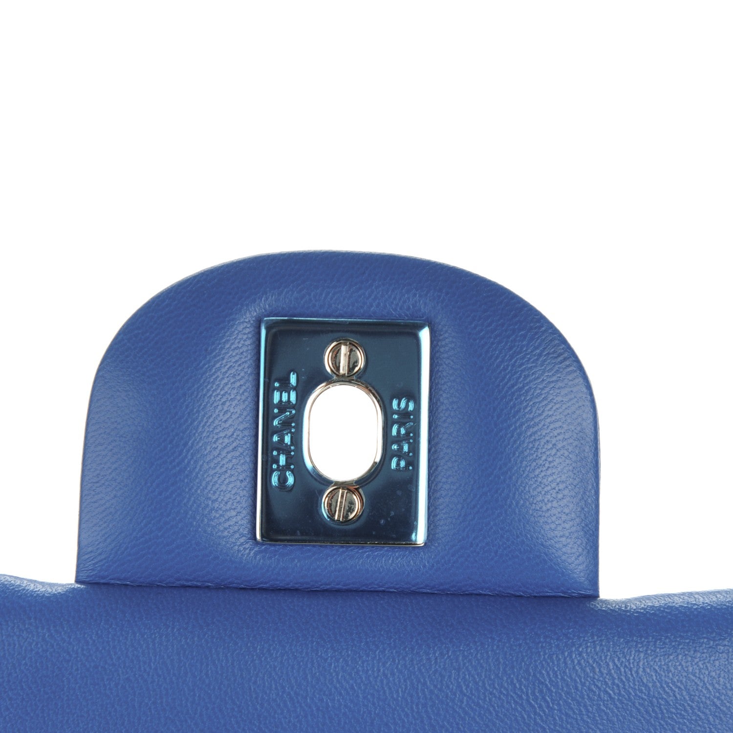 Chanel Lambskin Quilted Mini Square Flap Blue 6 of 8