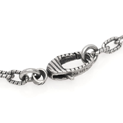 Gucci Sterling Silver Small Textured Interlocking G Pendant Necklace 4 of 5