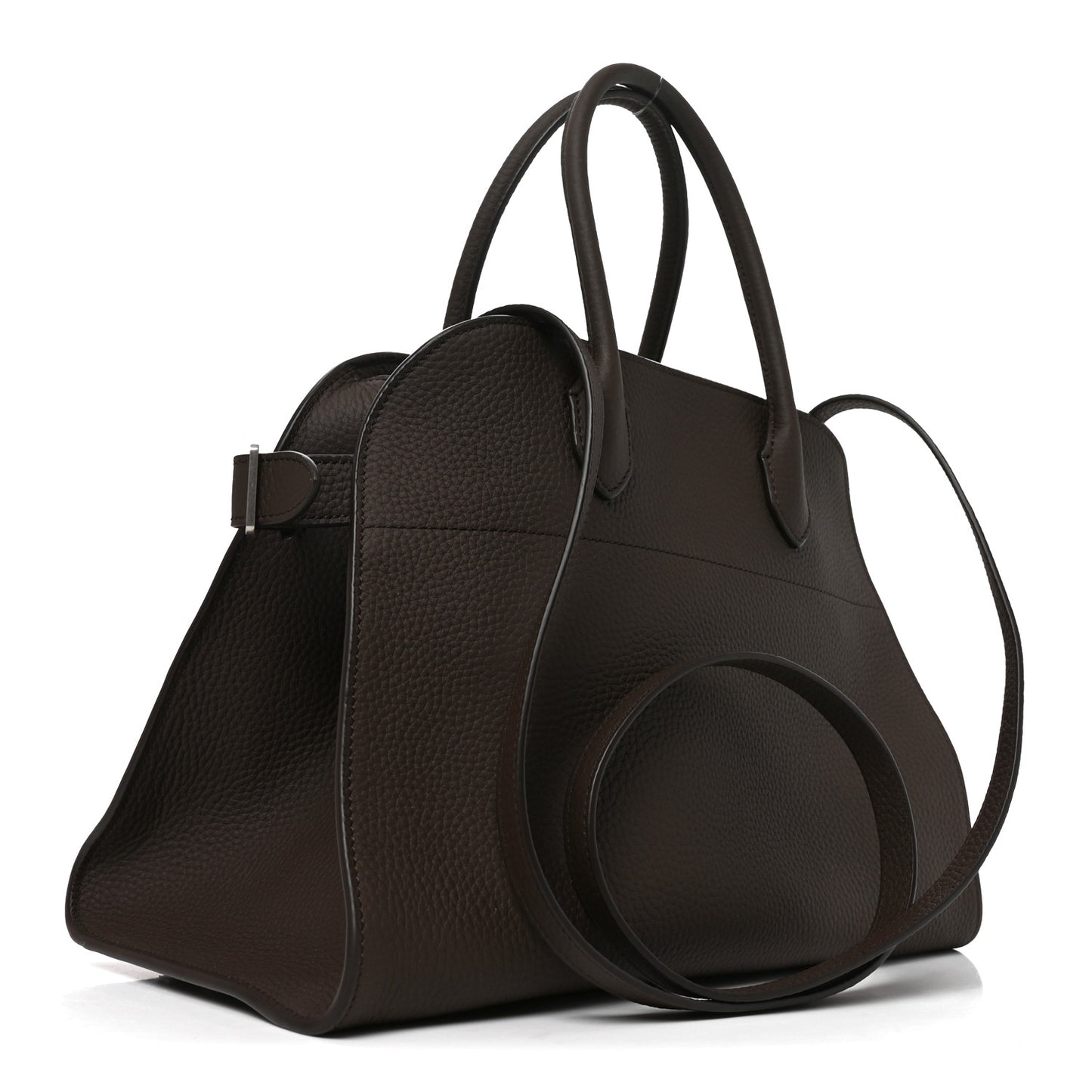 Matte Grained Calfskin Soft Margaux 12 Deep Brown