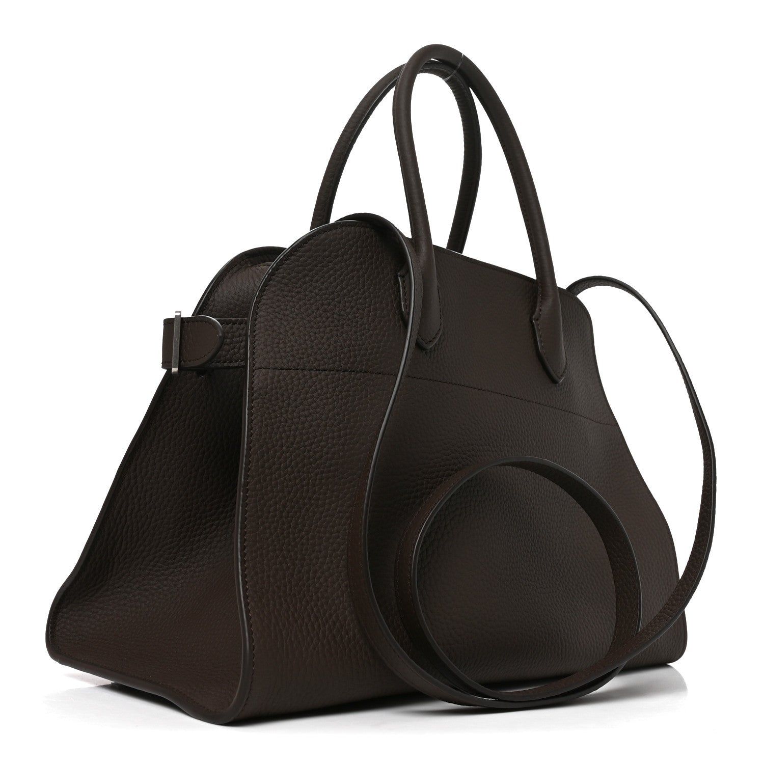 The Row Matte Grained Calfskin Soft Margaux 12 Deep Brown 3 of 9