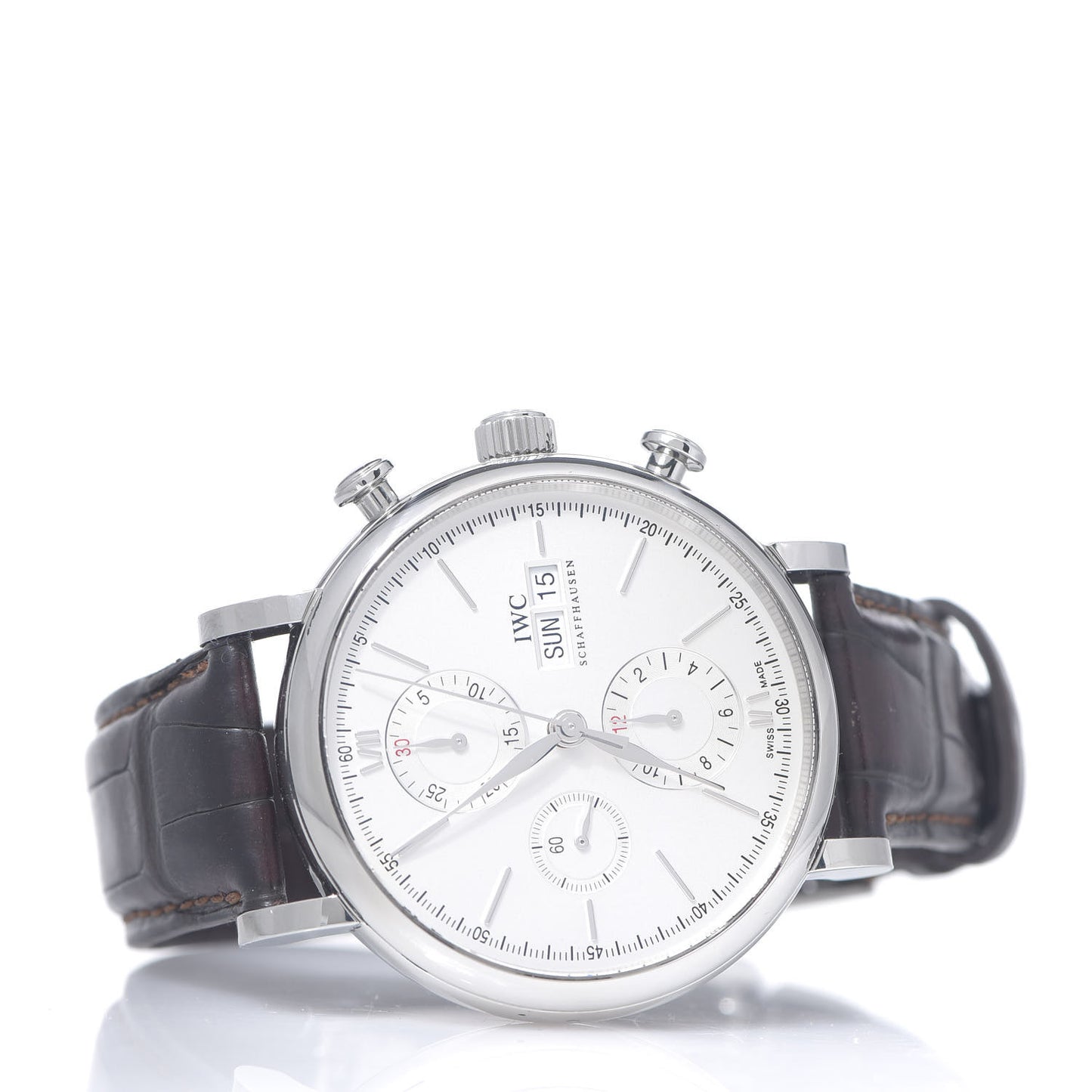 Stainless Steel Alligator 42mm Portofino Chronograph Automatic Watch IW391007