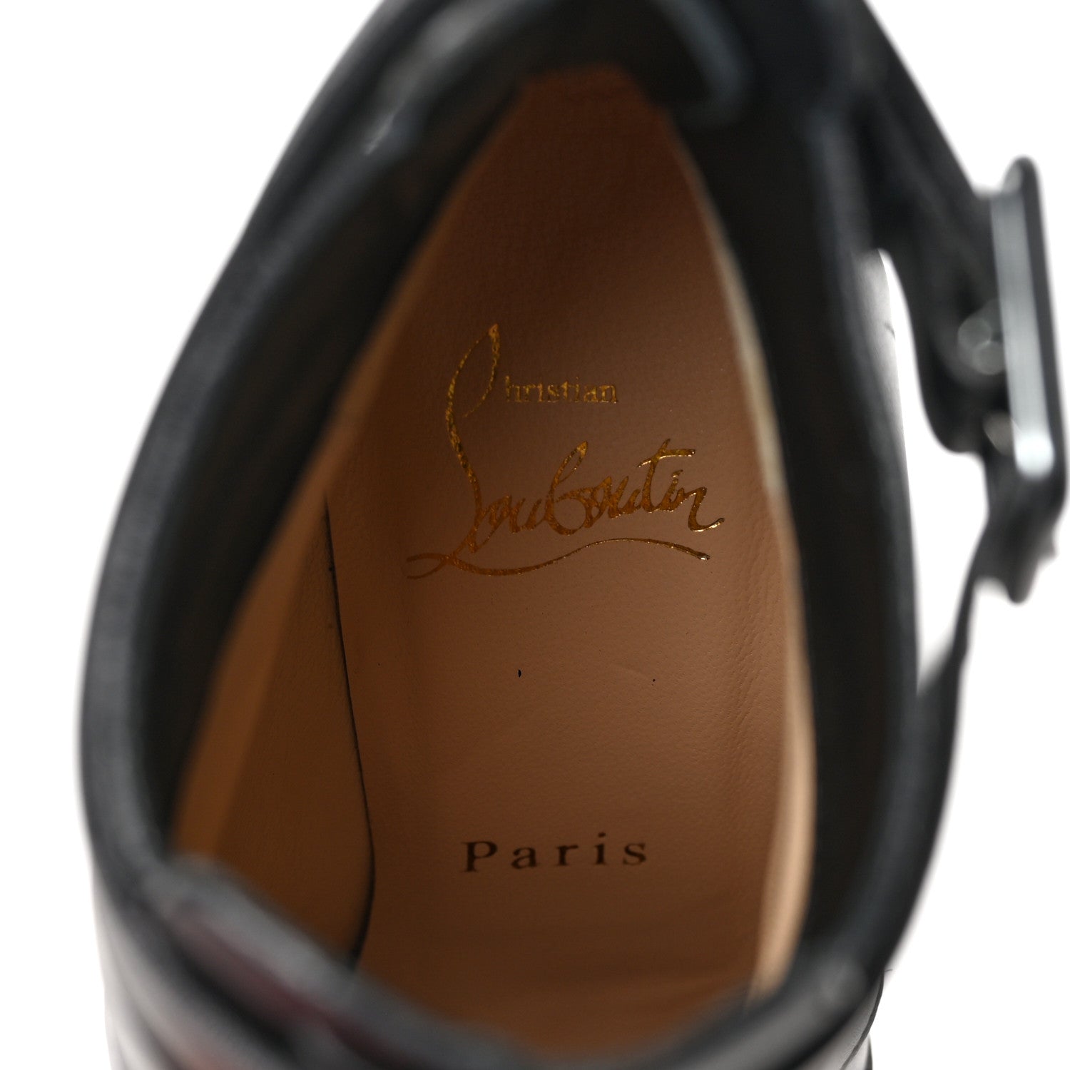 Christian Louboutin Calfskin Lamu 120 Platform Ankle Boots 36 Black 7 of 7