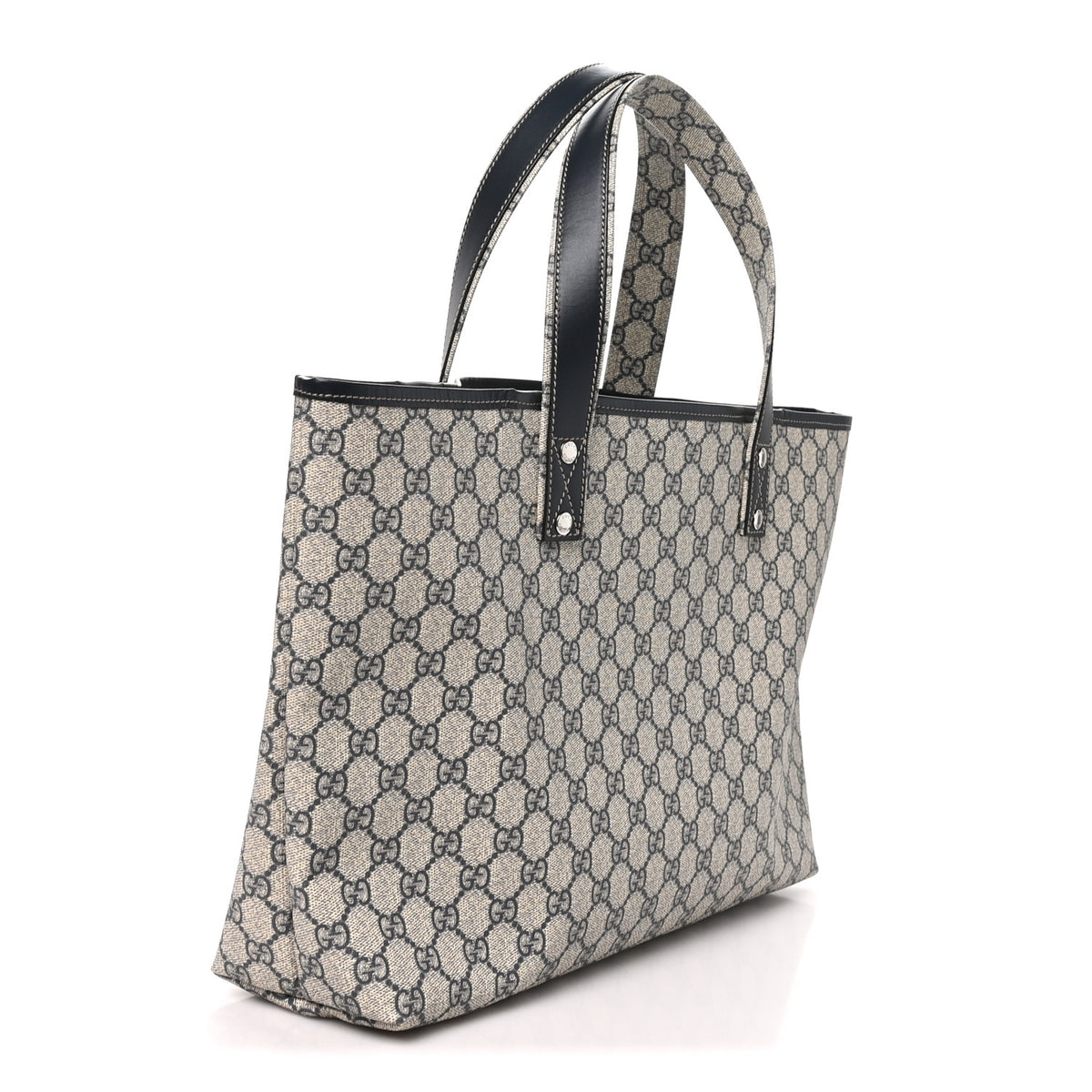 GG Plus Monogram Medium Signature Web Loop Tote Navy