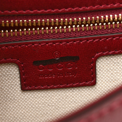 Gucci Roxy Calfskin Medium Blondie Top Handle Bag Rosso Ancora 6 of 10