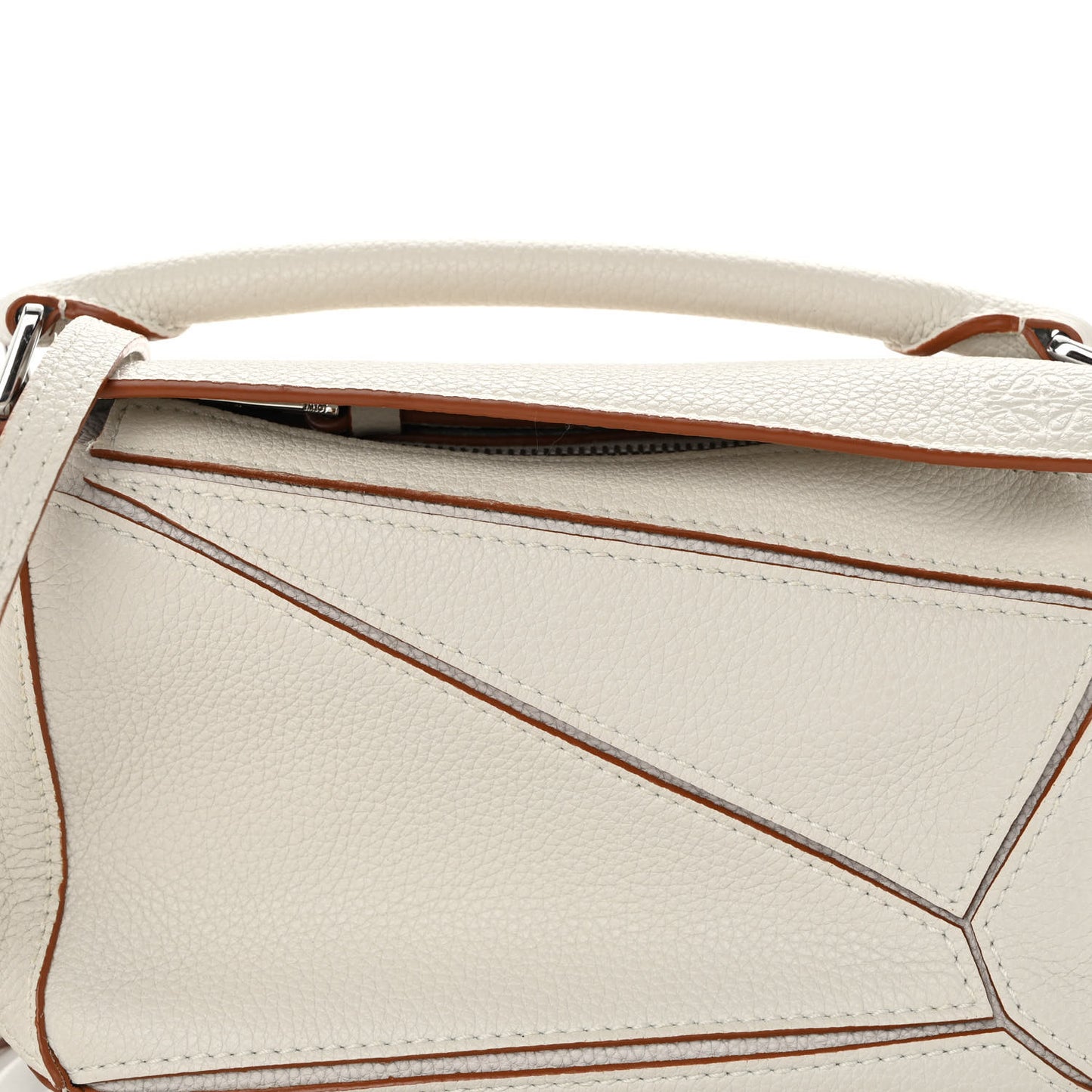 Calfskin Mini Puzzle Bag Soft White