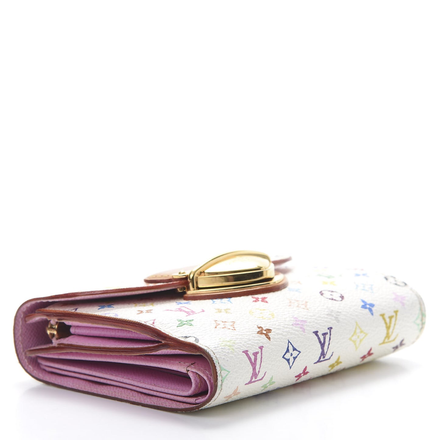 Monogram Multicolor Joey Wallet White Litchi