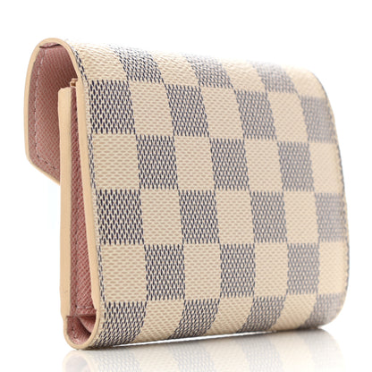 Louis Vuitton Damier Azur Victorine Wallet Rose Ballerine 4 of 19